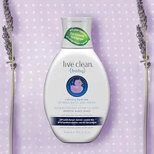 Live Clean Baby Bubble Bath and Wash, Calming Bedtime, 10 oz Bubble Bath & Wash - Main