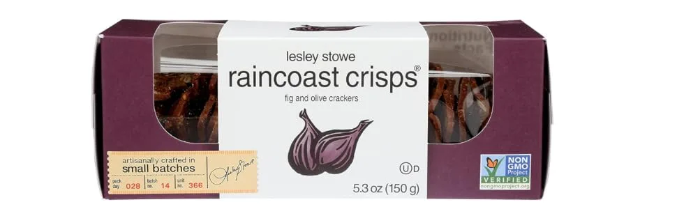 Lesley Stowe Crisps Fig and Olive, 5.3 oz - product information 2