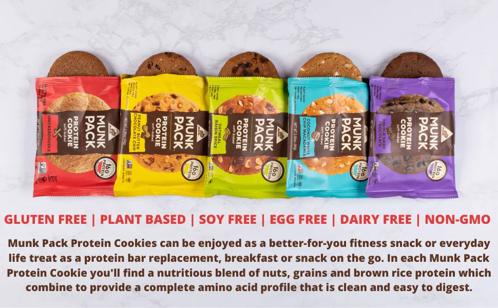 Munk Pack Protein Cookie, Peanut Butter Dark Chocolate, 1 Cookie, 2.96 Ounce - product information 2