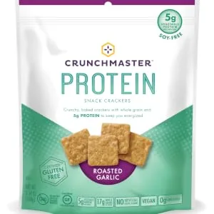 Crunchmaster Protein Snack Crackers, Sea Salt, 3.54 Ounce Sea Salt 3.54 Ounce (Pack of 1) - protein crackers high crunchmaster multigrain non gmo multi-grain 5-seed crisps gluten free
