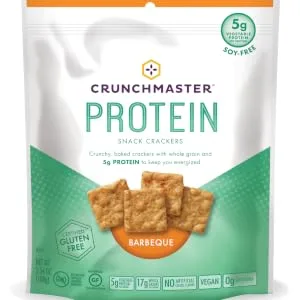 Crunchmaster Protein Snack Crackers, Sea Salt, 3.54 Ounce Sea Salt 3.54 Ounce (Pack of 1) - protein crackers high crunchmaster multigrain non gmo multi-grain 5-seed crisps gluten free