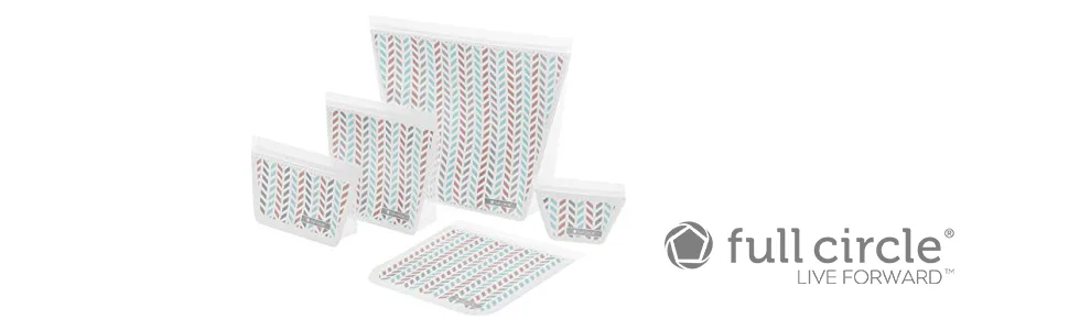 Full Circle ZipTuck Reusable Plastic Bags Snack Set, Clear Snack Set Clear - Full Circle, Cleaning Products, Cleaning Tools, Cleaning Supplies, Sponge, Dish Brush, Recycle