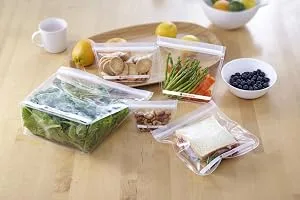 Full Circle ZipTuck Reusable Plastic Bags Snack Set, Clear Snack Set Clear - product information 2