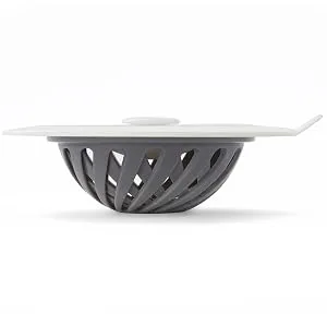 Full Circle Sinksational Sink Strainer with Stopper, White/Gray - kitchen drain;kitchen sink;