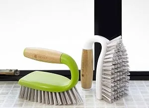 Full Circle Tough Stuff All-Purpose Scrub Brush, White 4.45" x 5.12" x 3.82" - Full Circle, Tough Stuff, Scrub Brush, Brush, Cleaning Brush, Scrub