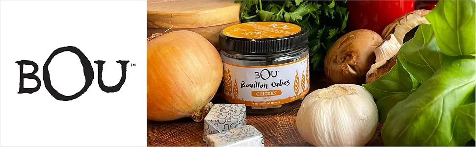 BOU Bouillon Cubes, Vegetable, 2.53 Ounce. Vegan, Gluten Free, No Artificial Flavors - product information 1