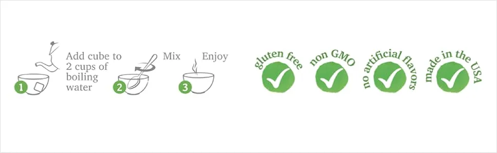 BOU Bouillon Cubes, Vegetable, 2.53 Ounce. Vegan, Gluten Free, No Artificial Flavors - product information 2