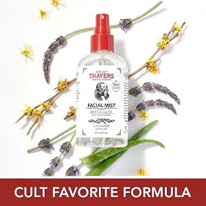 THAYERS Alcohol-Free Witch Hazel Facial Mist Toner with Aloe Vera, Lavender, 8 Ounce Lavender 8 Fl Oz (Pack of 1) - LM Sect 3