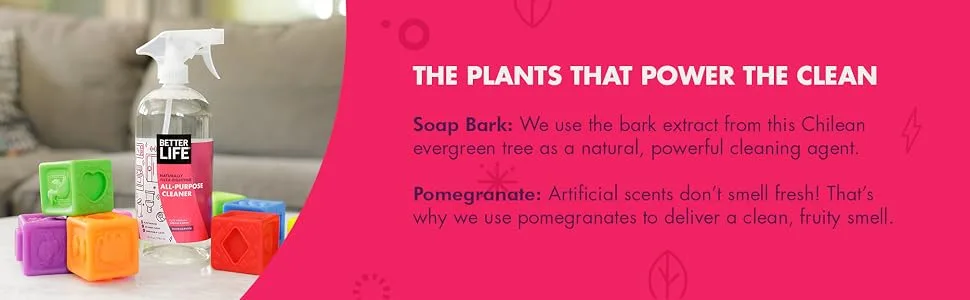 Better Life All-Purpose Cleaner, Pomegranate, 32 Fl Oz (Pack of 1) Pomegranate 32 Fl Oz (Pack of 1) - all purpose