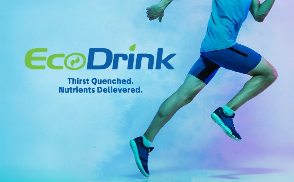 EcoDrink Multivitamin Energy Powder Drink Mix - Electrolytes Antioxidants Nutrients - Sugar and Caffeine Free - Peach Mango Flavor Powder, 24 Packets - EBC 1
