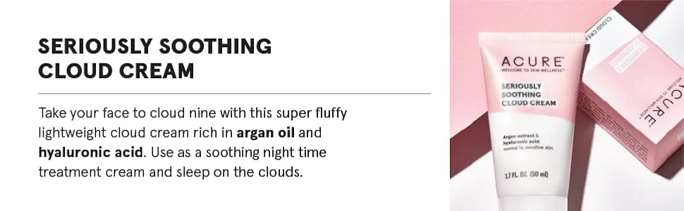Acure Seriously Soothing Cloud Cream, Packaging May Vary, Argan Extract, 1.7 Fl Oz - Acure