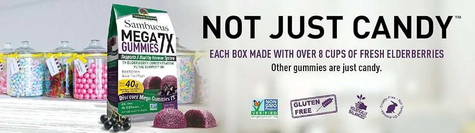 Nature'S Answer Sambucus Mega Gummies 7x (30 Gummies) 30 Count (Pack of 1) - product information 2