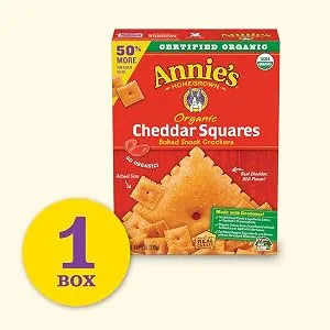 Annie's Organic Cheddar Squares Baked Snack Crackers, 11.25 oz - product information 1