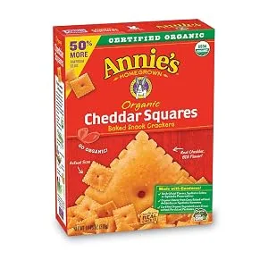 Annie's Organic Cheddar Squares Baked Snack Crackers, 11.25 oz - product information 2