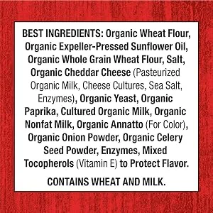 Annie's Organic Cheddar Squares Baked Snack Crackers, 11.25 oz - product information 3