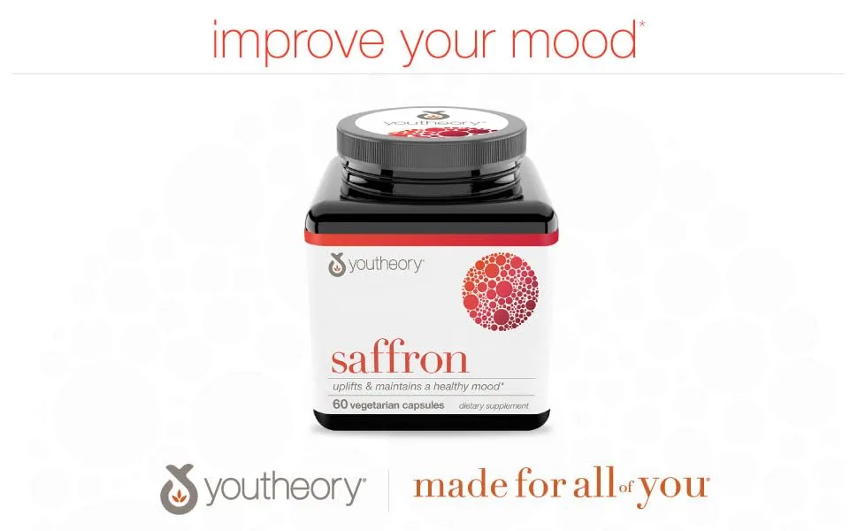 Youtheory Saffron Advanced with Rhodiola, 60 Count (1 Bottle) - product information 5