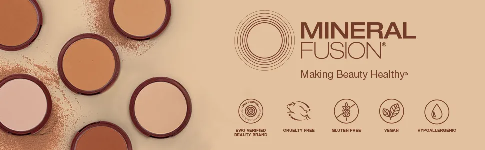 Mineral Fusion Deep 3 Makeup Pressed Powder Foundation By Mineral Fusion, 0.32 oz - Mineral Pressed Powder Foundation