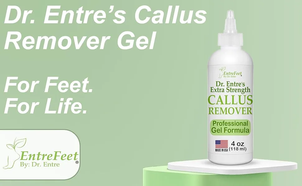 Dr. Entre's Callus Remover Gel: Extra Strength Callus Remover for Feet, Foot Callus Remover, Foot Care, Pedicure Tools Supplies, Dead Skin Remover, 4 oz - callus remover gel