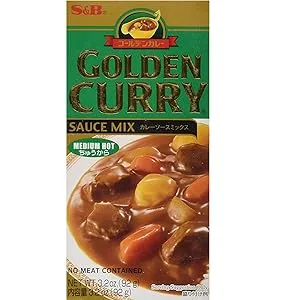 S&B, Golden Curry Japanese curry Mix, Medium Hot, 3.2 oz - product information 1