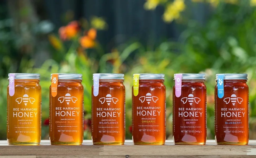 BEE HARMONY American Berry Honey, 12 OZ - Bee Harmony Honey jar lineup