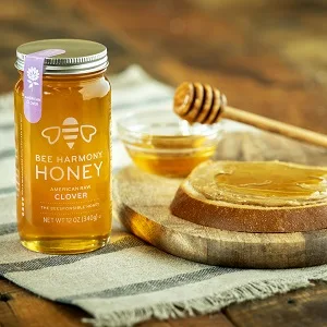 BEE HARMONY American Berry Honey, 12 OZ - Clover jar