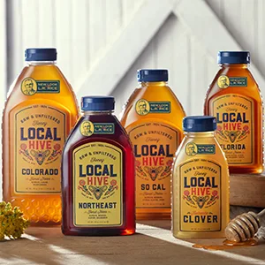 Local Hive Authentic Clover Raw & Unfiltered Honey, 16oz - honey