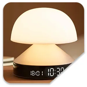 Lexon Mina sunrise alarm clock - including alarm light and sunset simulation - wireless and rechargeable - Bronze - banner 3