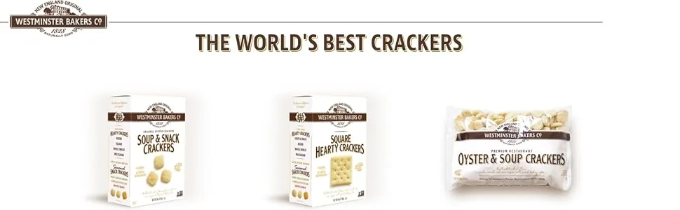 New England Original Westminster Bakeries Oyster & Soup Crackers (3 Pack) - Westminster Crackers Line Up