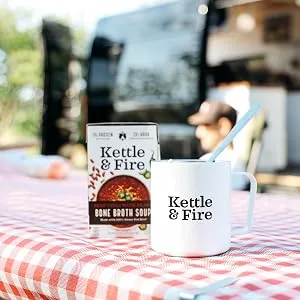 KETTLE & FIRE Thai Curry Soup With Bone Broth, 16.9 OZ 1.05 Pound (Pack of 1) - soup