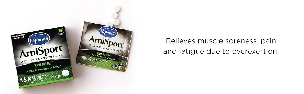 Post Workout Recovery Tablets ArniSport by Hyland's, Natural Quick Dissolving Pain Relief, 16 Count - Arnisport