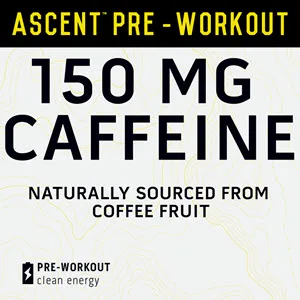 Ascent Pre Workout - Preworkout Powder, Zero Artificial Ingredients, Clean Energy for Men & Women, 150mg Caffeine - Raspberry Lemonade, 30 Servings - ascent pre workout