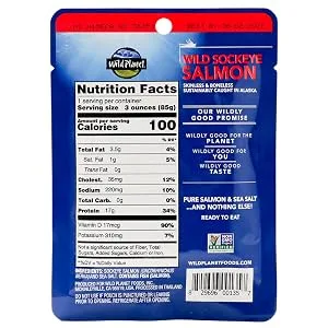 Wild Planet Wild Sockeye Salmon, 3 Ounce - product information 2