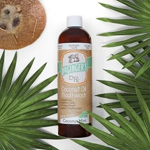 Dr. Ginger's Coconut Oil Toothpaste with White Activated Charcoal, 4 oz, 1 Count - Coconut Mint Flavor 4 Ounce, 1 Count - Coconut oil mouthwash