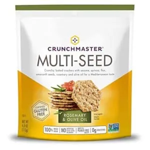 Crunchmaster Multi-Seed Crackers, Roasted Garlic, 4 oz. Roasted Garlic 4 Ounce (Pack of 1) - Crunchmaster Hero Image