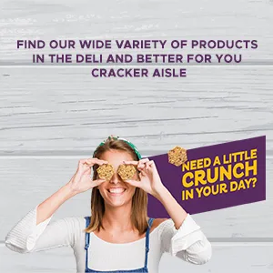 Crunchmaster Multi-Seed Crackers, Roasted Garlic, 4 oz. Roasted Garlic 4 Ounce (Pack of 1) - Crunchmaster Products