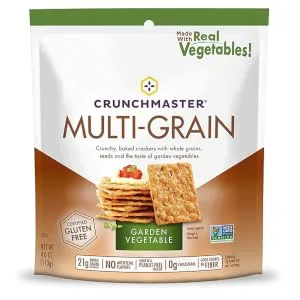 Crunchmaster Multi-Grain Crackers, Garden Vegetable, 4 Ounce Garden Vegetable 4 Ounce (Pack of 1) - Crunchmaster Hero Image