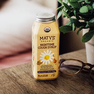 Maty's Organic Nighttime Cough Syrup, Made with Organic Honey, Chamomile & Nutmeg - 6 fl oz. - Maty