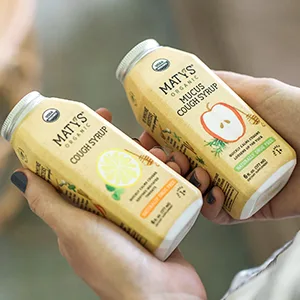 Maty's Organic Mucus Cough Syrup, Made with Organic Honey, Thyme & Ginger - 6 fl oz. - Maty