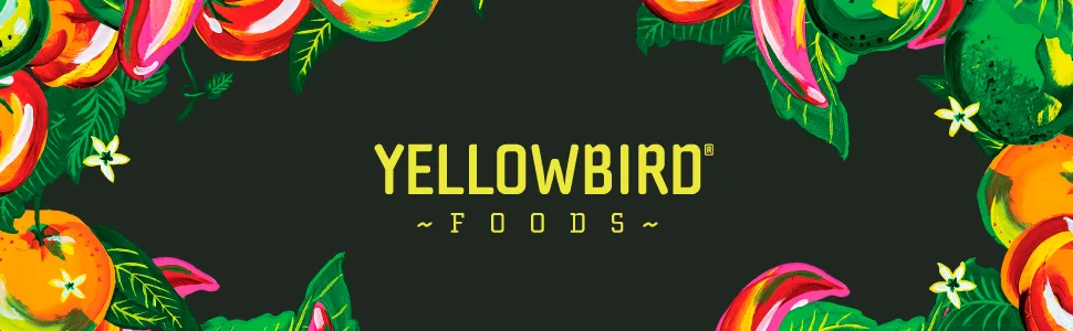 Organic Serrano Hot Sauce by Yellowbird - Organic Hot Pepper Sauce with Serrano Peppers, Cucumbers, and Lime - Plant-Based, Gluten Free, Non-GMO - Homegrown in Austin - 9.8 oz Organic Serrano 9.8 Ounce (Pack of 1) - yellowbird header
