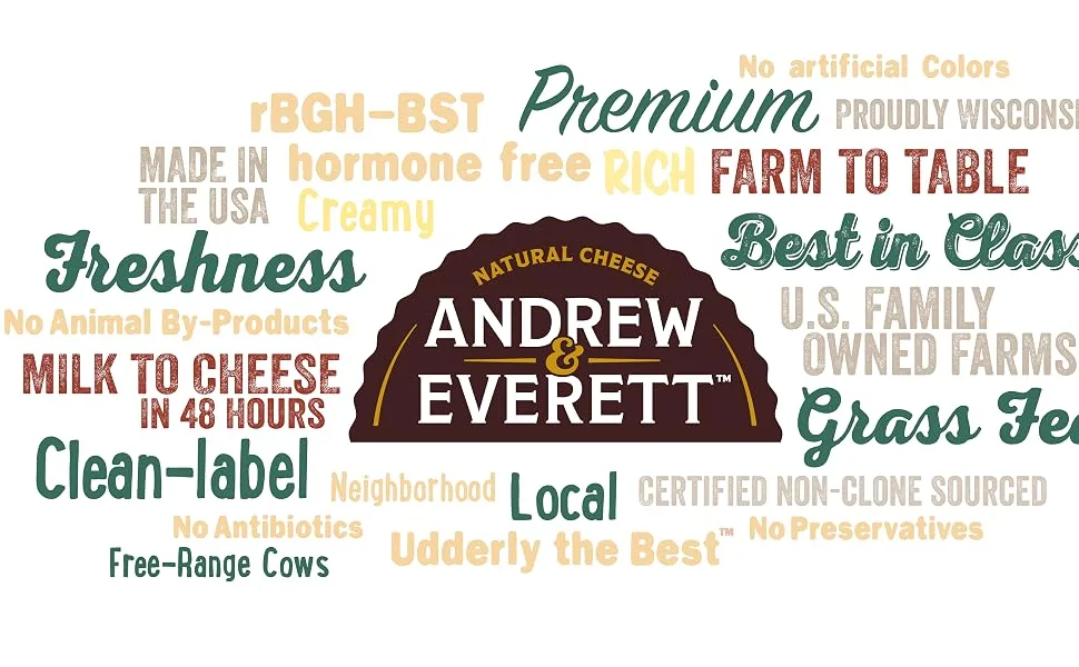 Andrew & Everett Hormone Free Grated Parmesan Cheese, 7 oz container 7 Ounce (Pack of 1) - Andrew and Everett