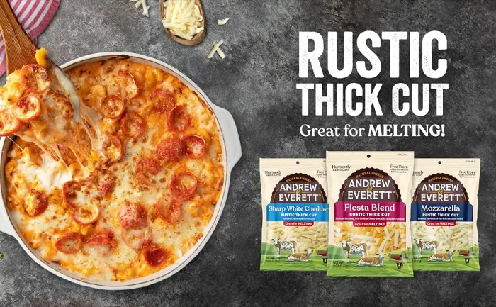 Andrew & Everett Hormone Free Grated Parmesan Cheese, 7 oz container 7 Ounce (Pack of 1) - Thick Cut Cheese