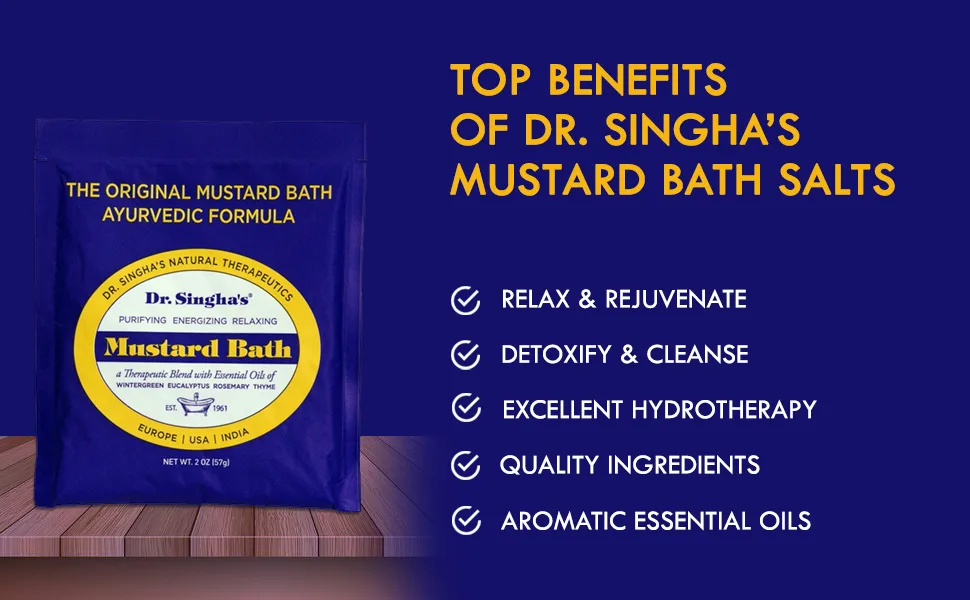 Dr. Singha's Mustard Bath, Therapeutic Bath Salts, 2 Oz 2 Ounce - 2 oz