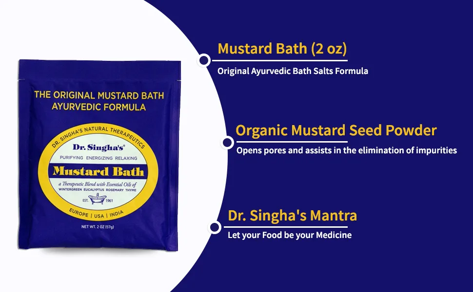 Dr. Singha's Mustard Bath, Therapeutic Bath Salts, 2 Oz 2 Ounce - 2 oz