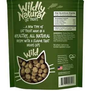 Wildly Natural Cat Treats Salmon - Slamon Ingrdients