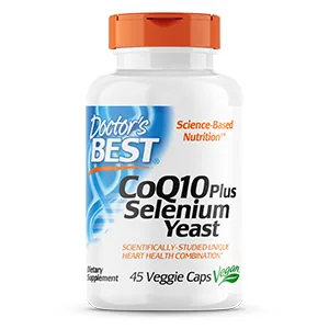 Doctor's Best Coq10 Plus Selenium Yeast, Unique Heart Health Combination 45 Count - CoQ10 plus Selenium Yeast Scientifically - studied unique heart health combination