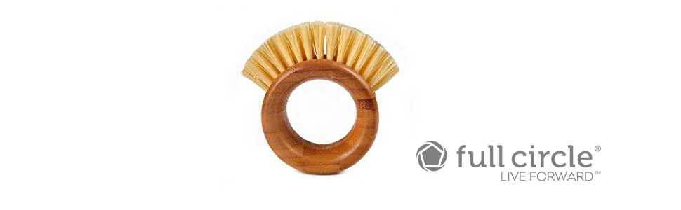Full Circle The Ring Fruit and Vegetable 2 in 1 Fruit & Vegetable Cleaning Brush, Small (Pack of 1), White - Full Circle, Cleaning Products, Cleaning Tools, Cleaning Supplies, Sponge, Dish Brush, Recycle