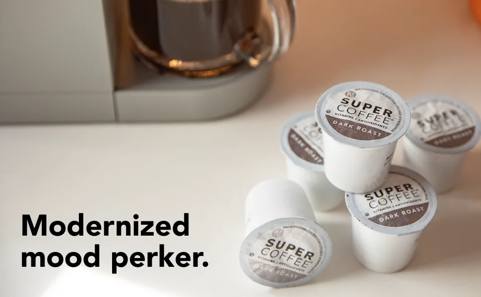 KITU SUPER COFFEE Pods, Energy & Immunity (2x Caffeine, Vitamins, Antioxidants) [Vanilla] 32 Count | Keto Coffee Pods Compatible with Keurig 2.0 K-Cup Brewers Vanilla 32 Count (Pack of 1) - modernized mood perker.