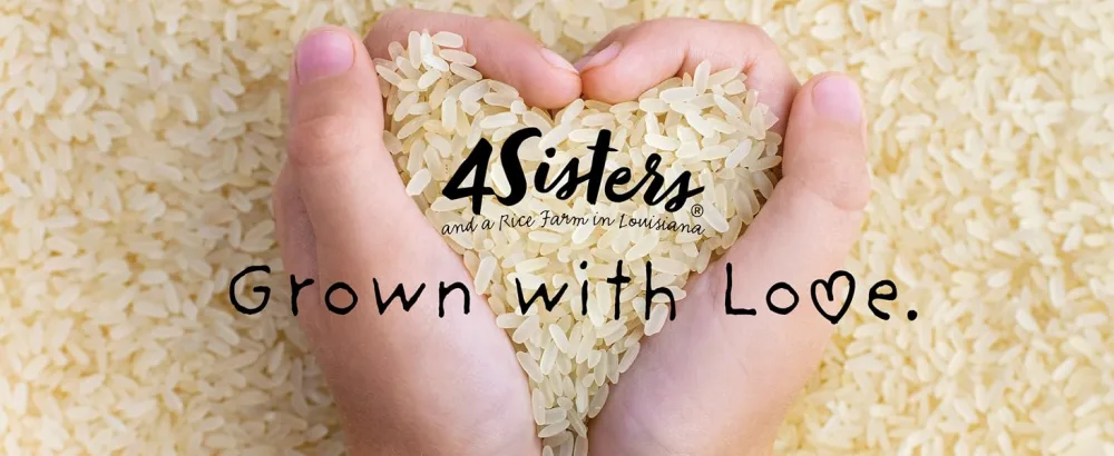 4 Sisters Rice, Rice Long Grain White Enriched, 80 Ounce - Grown with love