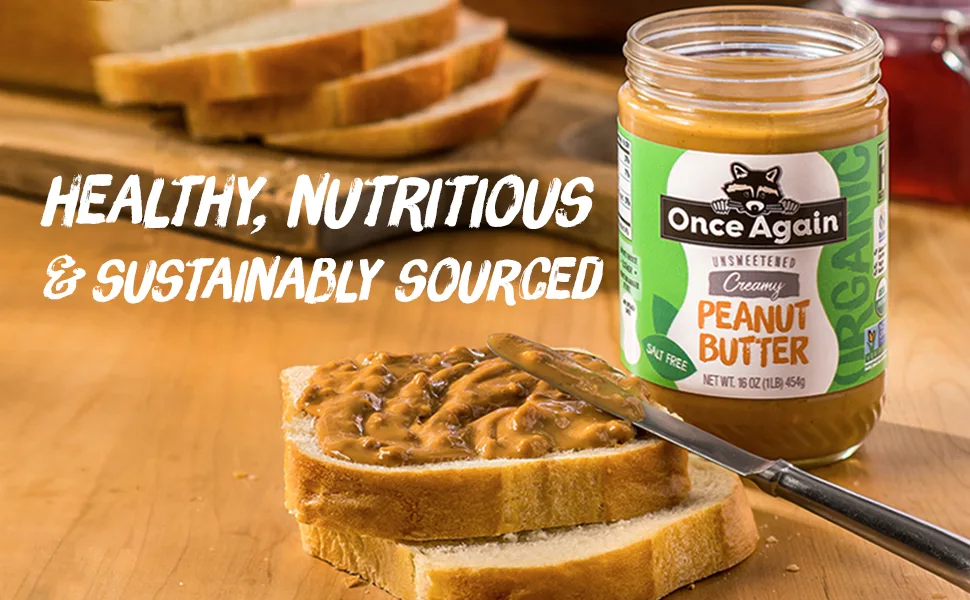 Once Again Organic Crunchy Peanut Butter Lightly Salted Unsweetened oz Jar, 16 Ounce - once again