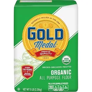Gold Medal All Purpose Organic Flour, 80-Ounce Package, 5 lbs - product information 1